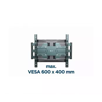 Sieninis TV laikiklis Gembird WM-80ST-01 Plieninis 40–80 colių ekranams, 50 kg, VESA 100×100–600×400, pakreipiamas ir pasukamas