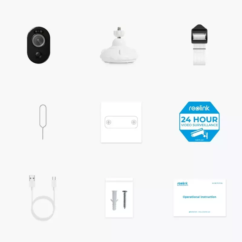 IP stebėjimo kamera Reolink Argus Series B350 4K, belaidė, 8 MP, 3840×2160, 125° FOV, IP65, 6000 mAh baterija