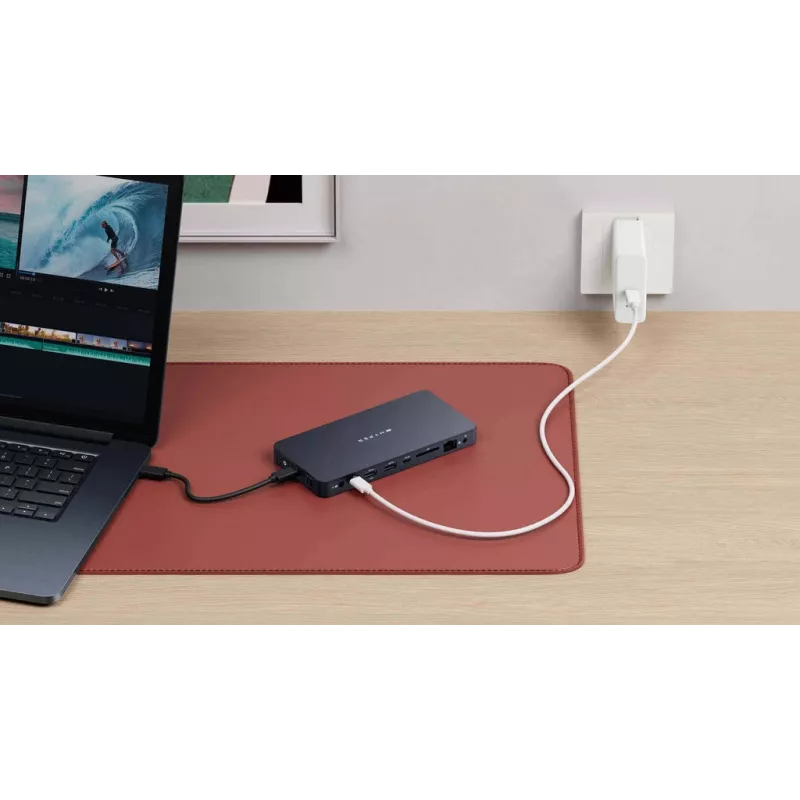 Targus HyperDrive Next laidinis USB 3.2 Gen 2 (3.1 Gen 2) Type-C mėlynas