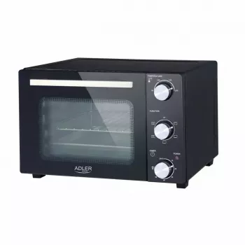 Elektrinė orkaitė ant stalviršio Adler AD 6024 – kompaktiška 22 l talpa, 1300 W, juoda