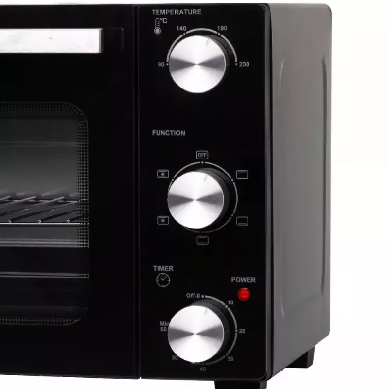 Elektrinė orkaitė ant stalviršio Adler AD 6024 – kompaktiška 22 l talpa, 1300 W, juoda