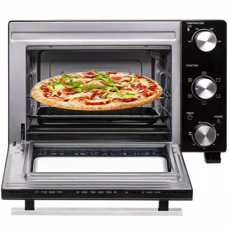 Elektrinė orkaitė ant stalviršio Adler AD 6024 – kompaktiška 22 l talpa, 1300 W, juoda