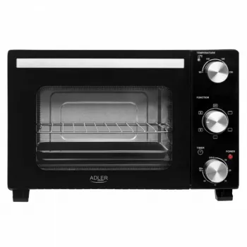 Elektrinė orkaitė ant stalviršio Adler AD 6024 – kompaktiška 22 l talpa, 1300 W, juoda