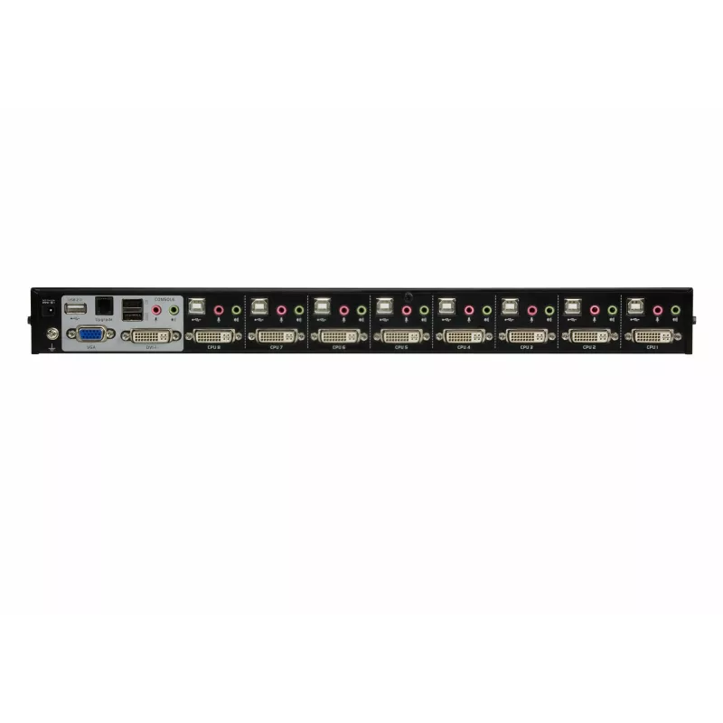 ATEN CS1768 8 prievadų USB DVI KVM jungiklis su garsu, 2048 x 1536 pikseliai, QXGA, 4,53 W, juodas