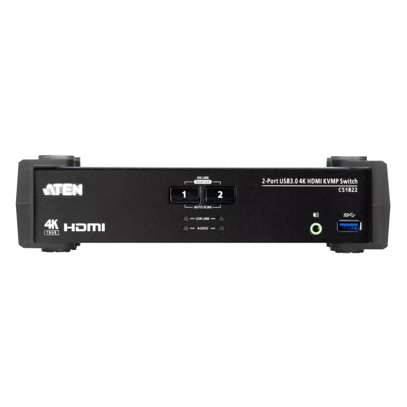 ATEN CS1822 2 prievadų USB 3.0 4K HDMI KVMP™ jungiklis su garso maišytuvu