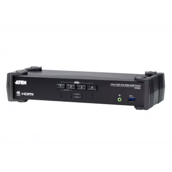 ATEN 4 prievadų USB 3.0 4K HDMI KVMP™ jungiklis su garso maišymo režimu CS1824