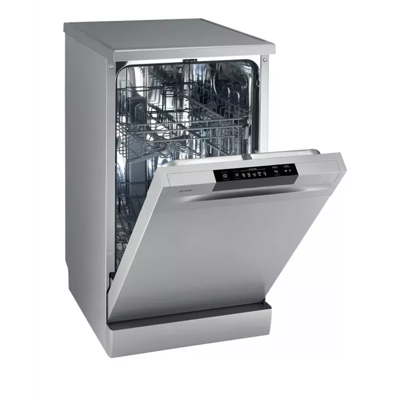 Laisvai pastatoma indaplovė Gorenje GS520E15S, siaura 45 cm, 9 komplektai, 47 dB, pilka