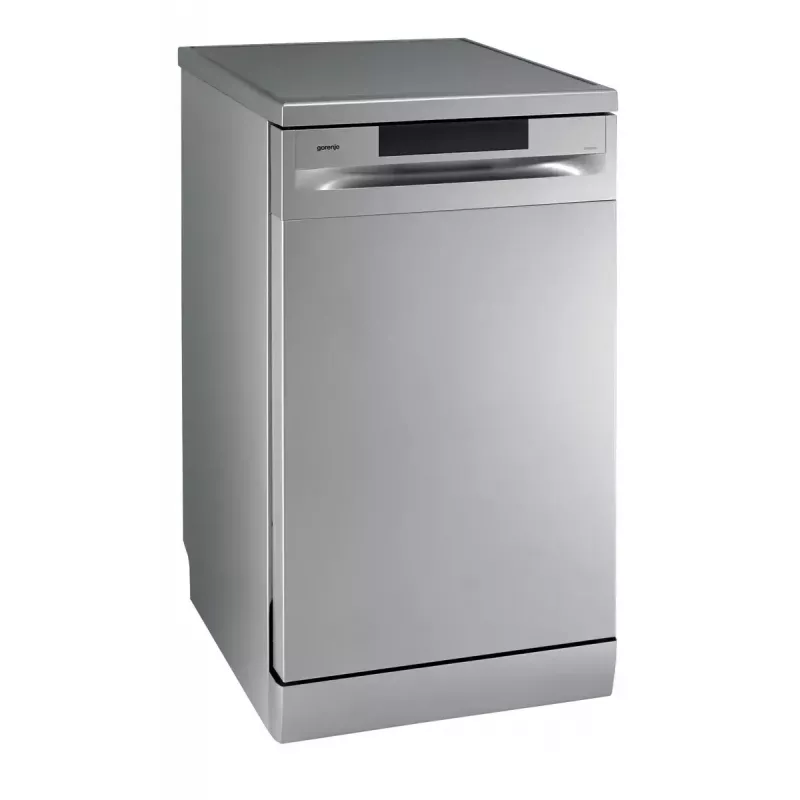 Laisvai pastatoma indaplovė Gorenje GS520E15S, siaura 45 cm, 9 komplektai, 47 dB, pilka