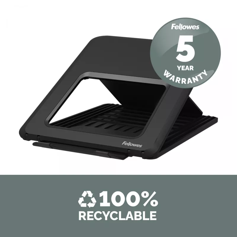 Fellowes Breyta reguliuojamas nešiojamojo kompiuterio stovas, iki 14 colių, 4 kg, juodas
