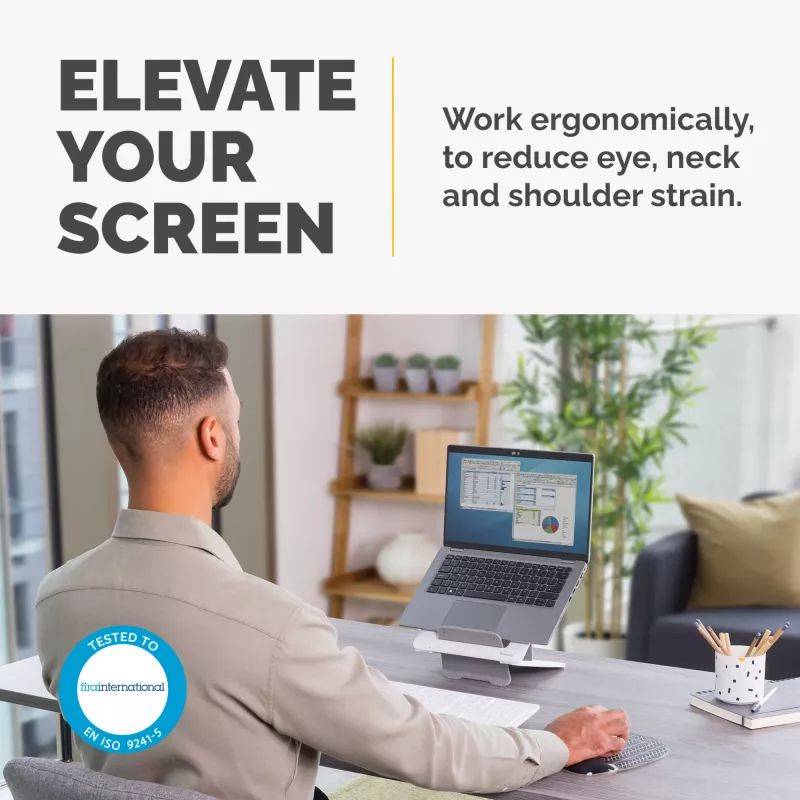 Fellowes Breyta reguliuojamas stovas nešiojamam kompiuteriui, 14 colių, 4 kg, baltas