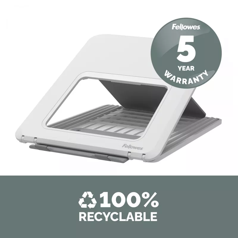 Fellowes Breyta reguliuojamas stovas nešiojamam kompiuteriui, 14 colių, 4 kg, baltas