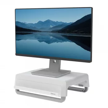 Fellowes Breyta monitoro stovas su 3 aukščio reguliavimais, kabelių valdymu, ergonomiškas, iki 15 kg, baltas