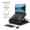Fellowes Breyta nešiojamojo kompiuterio dėklas su įmontuotu stovu, užrakinamas, iki 14 colių/4 kg, juodas