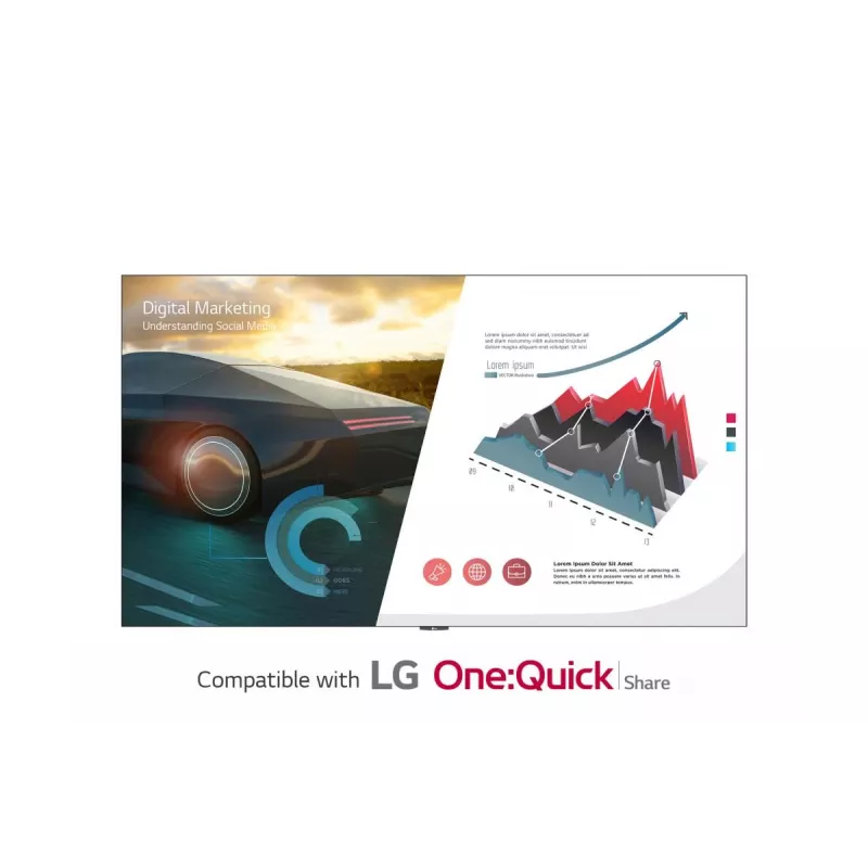 LG All-in-one LED vaizdo siena - Single SMD - LAEC serija - (1920 x 1080) 136 colių - 3x HDMI - 1x DP - 1x LAN - įmontuoti garsiakalbiai