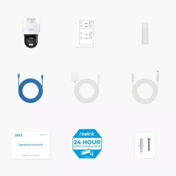 IP stebėjimo kamera Reolink TrackMix W760 4K, 8 MP, 3840×2160, Wi‑Fi & Ethernet, PTZ (355° pan, 90° tilt), 30 m naktinis matymas, IP65