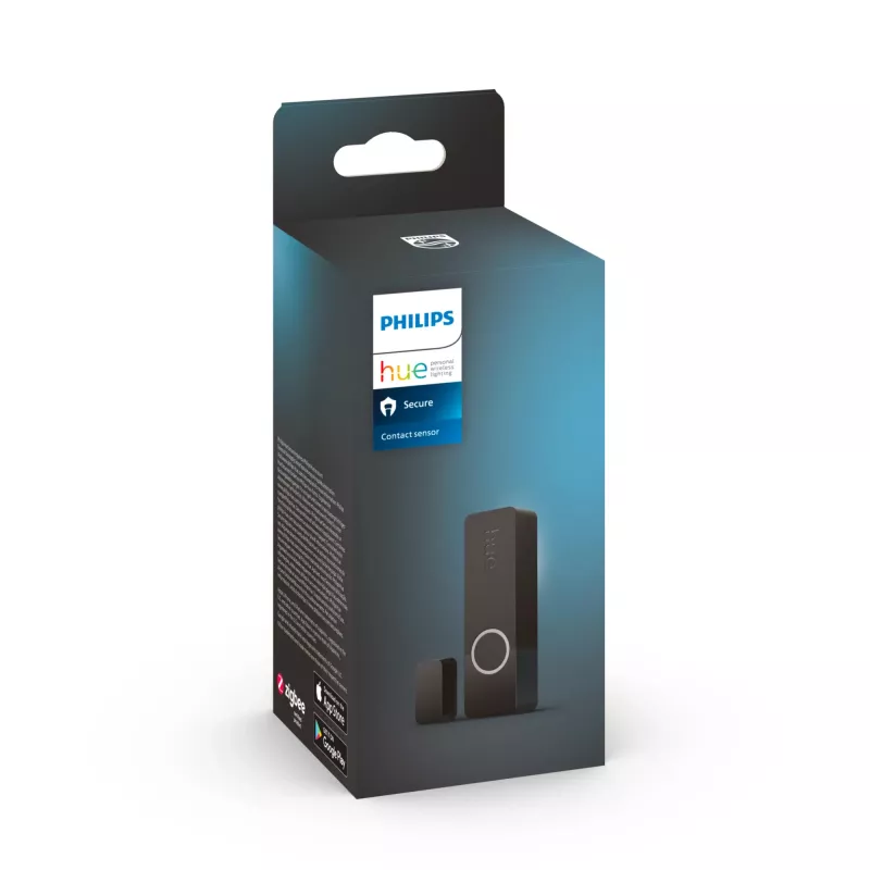 Philips Secure kontaktinis jutiklis, belaidis, ZigBee, juodas, durims/langui, lipni juosta/varžtas, III