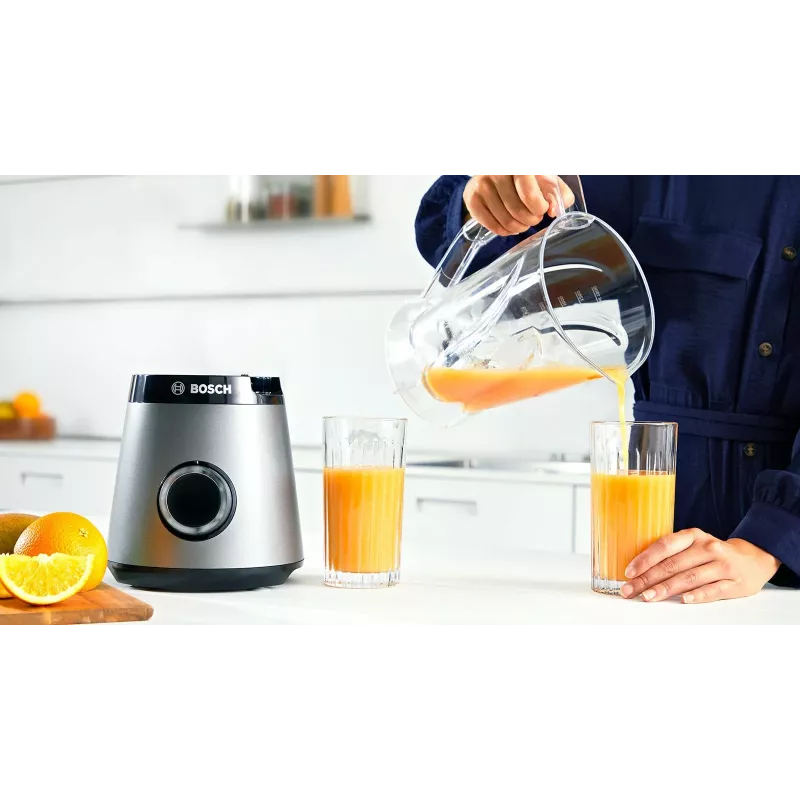 Stalinis blenderis Bosch Serie 4 MMB6141S, 1,5 l, 1200 W, sidabrinis