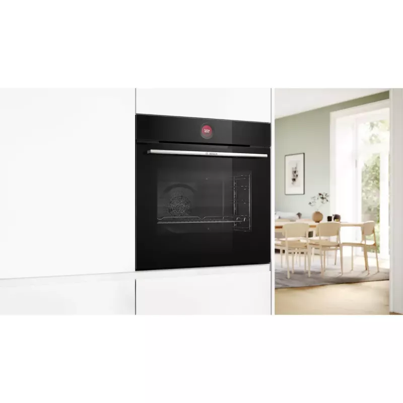 Įmontuojama orkaitė Bosch Serie 8 HBG7721B1 – elektrinė 71 l, pirolizė, jutiklinis valdymas, Wi‑Fi, halogeninė lempa, juoda