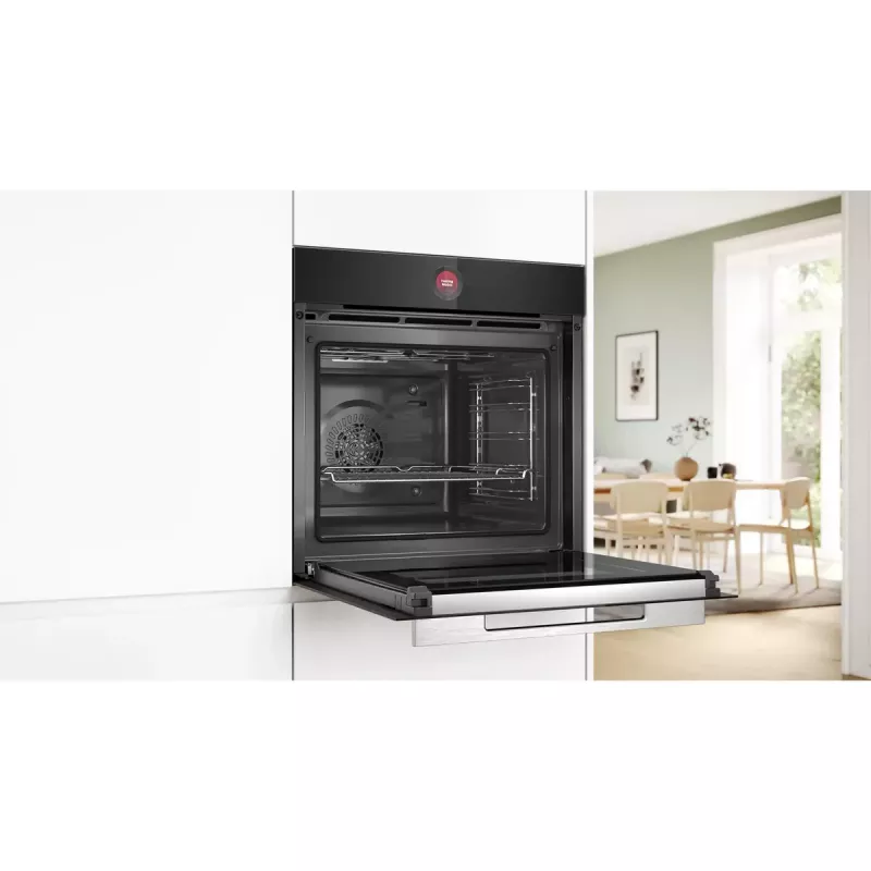 Įmontuojama orkaitė Bosch Serie 8 HBG7721B1 – elektrinė 71 l, pirolizė, jutiklinis valdymas, Wi‑Fi, halogeninė lempa, juoda