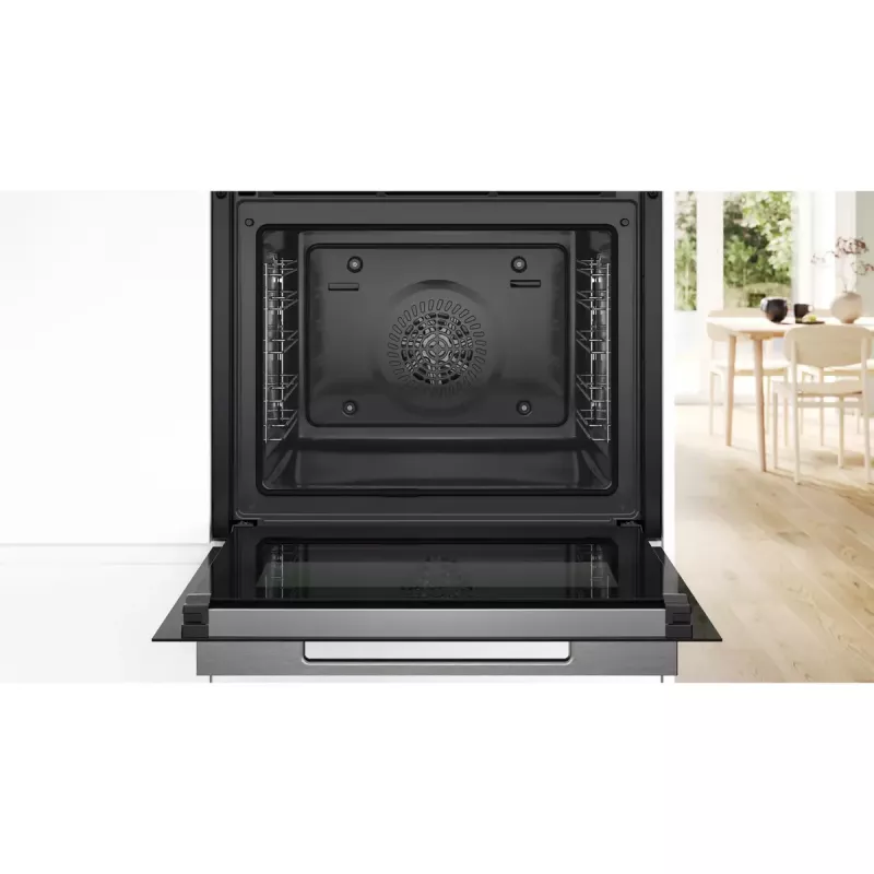 Įmontuojama orkaitė Bosch Serie 8 HBG7721B1 – elektrinė 71 l, pirolizė, jutiklinis valdymas, Wi‑Fi, halogeninė lempa, juoda