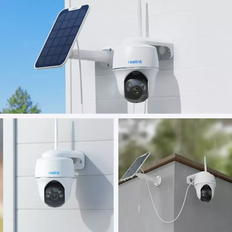 IP stebėjimo kamera Reolink Argus Series B430 — 5 MP, belaidė, baterija/saulės 6000 mAh, kupolinė, vidui/lauke, PIR, 355° pasukimas, 140° pakreipimas