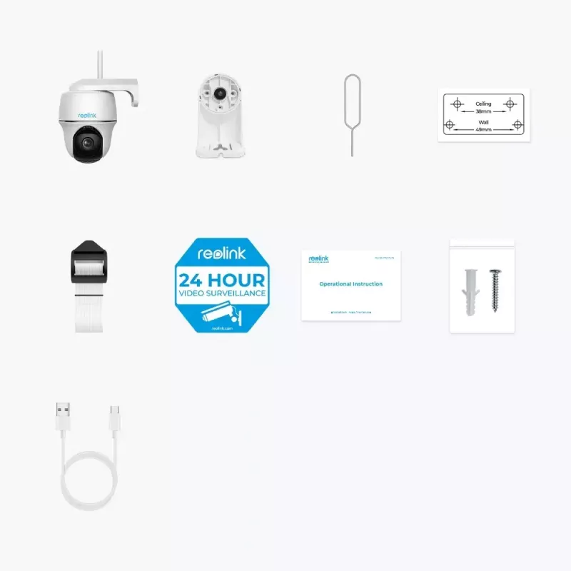 IP stebėjimo kamera Reolink Argus Series B430 — 5 MP, belaidė, baterija/saulės 6000 mAh, kupolinė, vidui/lauke, PIR, 355° pasukimas, 140° pakreipimas