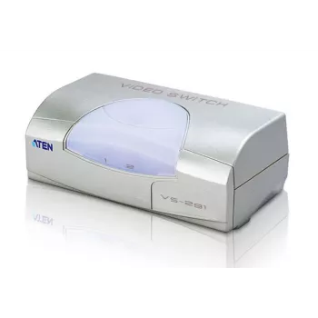 ATEN VS291 VGA vaizdo jungiklis, 2 prievadai, metalas/plastikas, sidabrinis