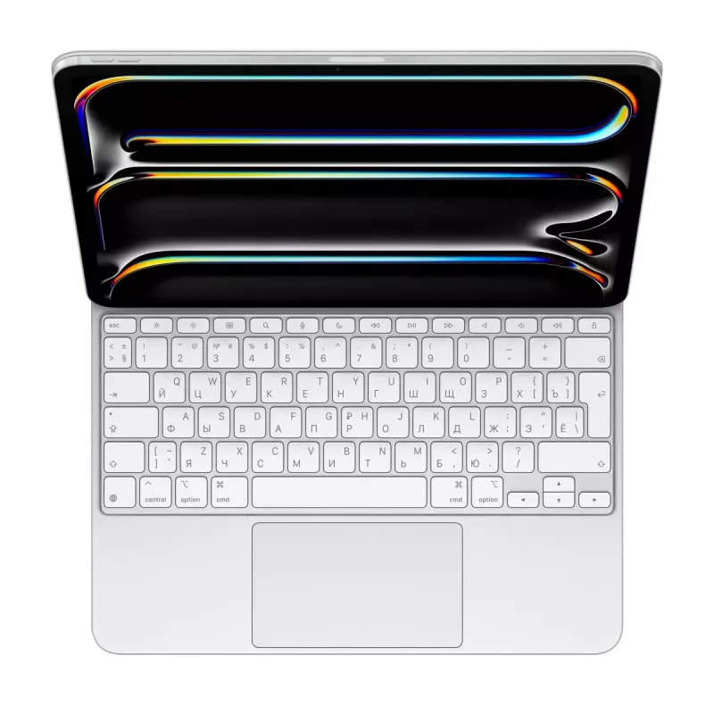 Apple Magic Keyboard iPad Pro 13 inch M4 rusų QWERTY belaidė klaviatūra su valdymo kilimėliu