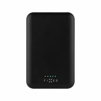 Nešiojamas Power Bank FIXED MagZen 6000 mAh — juodas, USB išvestis išmaniesiems telefonams ir planšetėms