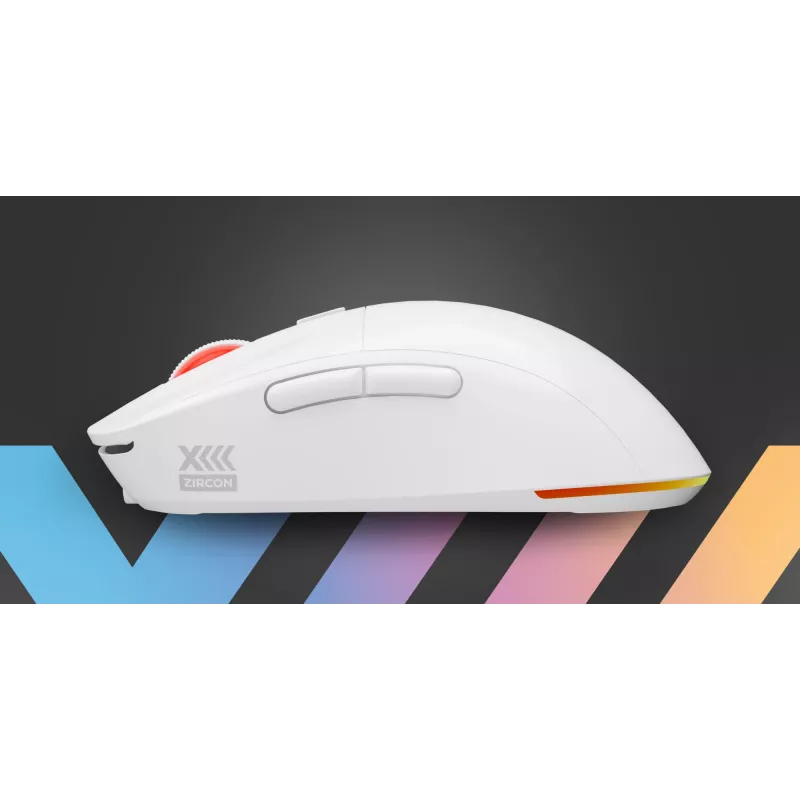 GENESIS Zircon XIII žaidimų pelė, ambidekstrinė, RF belaidė + USB Type-C, optinė, 26000 DPI