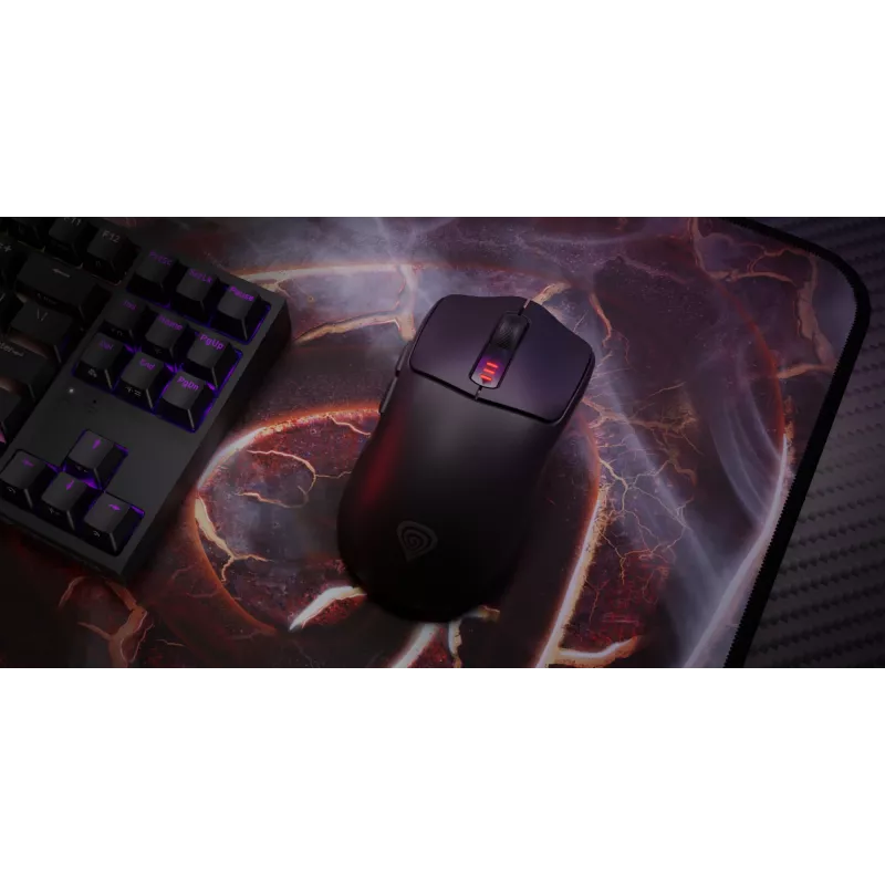 GENESIS Zircon 500 pelė žaidimams, belaidė RF + Bluetooth + USB Type-C, optinė, 10000 DPI