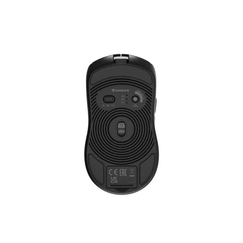 GENESIS Zircon 500 pelė žaidimams, belaidė RF + Bluetooth + USB Type-C, optinė, 10000 DPI
