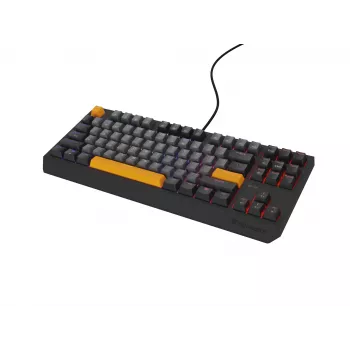 GENESIS Thor 230 TKL belaidė klaviatūra Gaming USB + RF Wireless + Bluetooth QWERTY Juoda, Pilka, Oranžinė