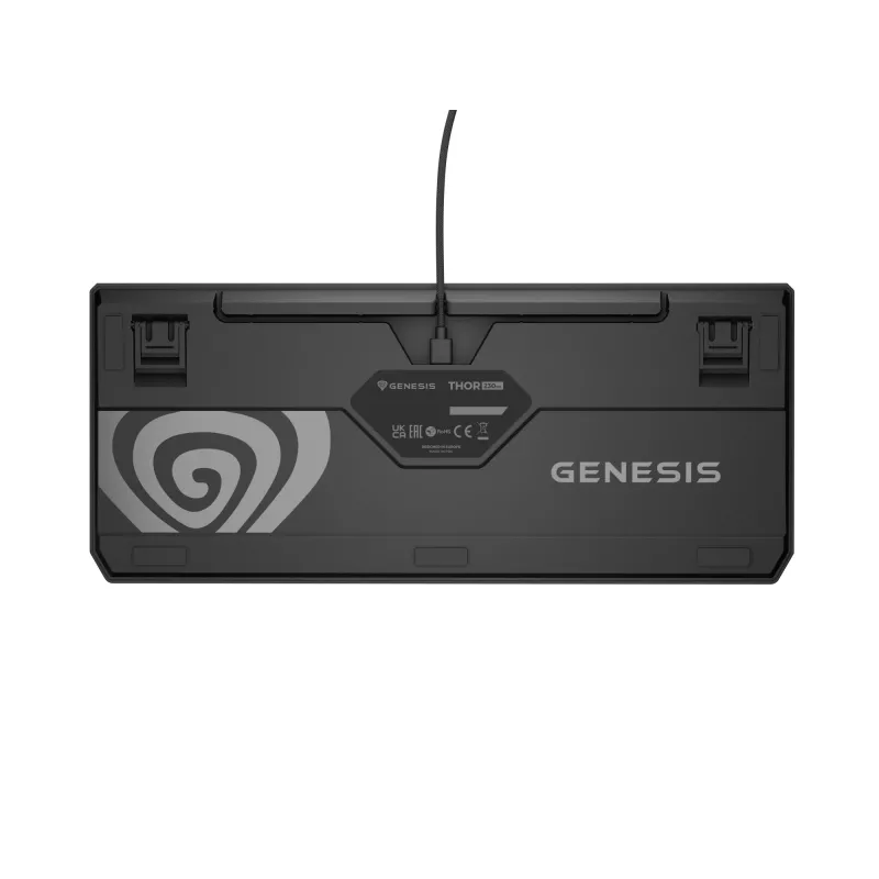 GENESIS Thor 230 TKL belaidė klaviatūra Gaming USB + RF Wireless + Bluetooth QWERTY Juoda, Pilka, Oranžinė