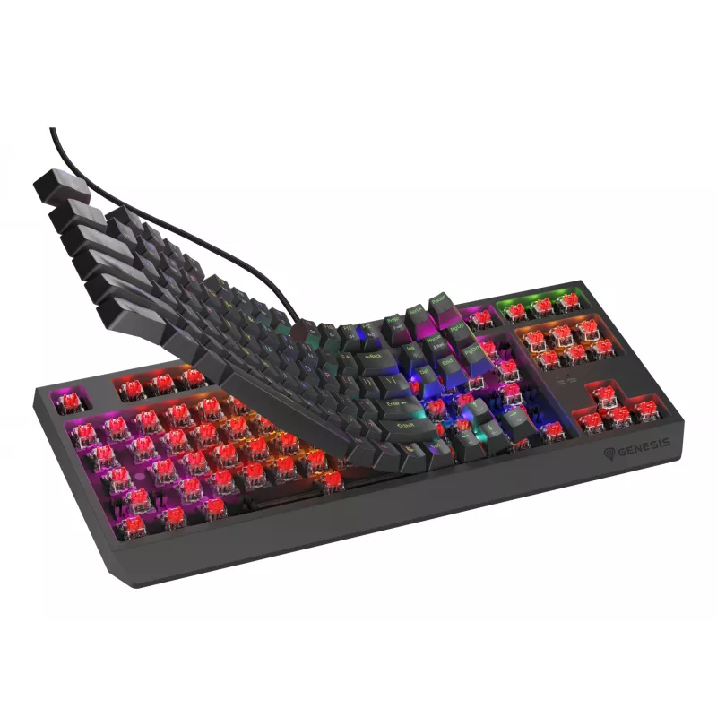 GENESIS Thor 230 TKL Lite klaviatūra, žaidimų, USB, QWERTY, juoda