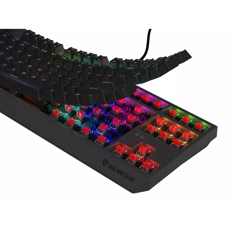 GENESIS Thor 230 TKL Lite klaviatūra, žaidimų, USB, QWERTY, juoda
