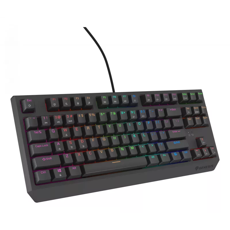 GENESIS Thor 230 TKL Lite klaviatūra, žaidimų, USB, QWERTY, juoda