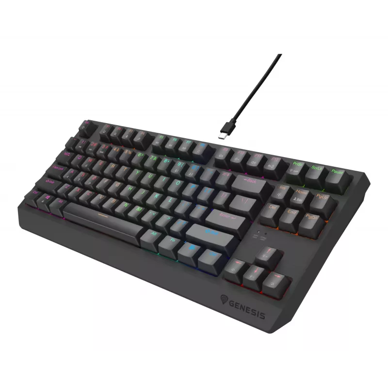 GENESIS Thor 230 TKL Lite klaviatūra, žaidimų, USB, QWERTY, juoda