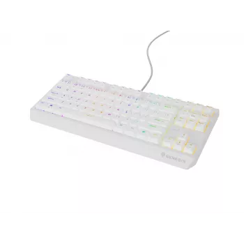 GENESIS Thor 230 TKL belaidė klaviatūra Gaming USB + RF Wireless + Bluetooth QWERTY balta