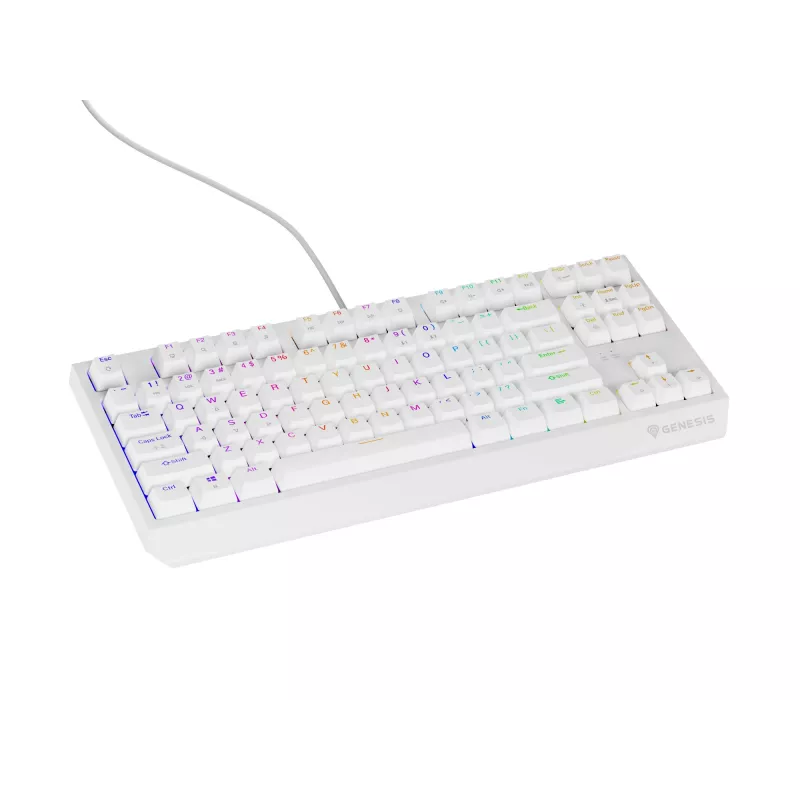 GENESIS Thor 230 TKL belaidė klaviatūra Gaming USB + RF Wireless + Bluetooth QWERTY balta