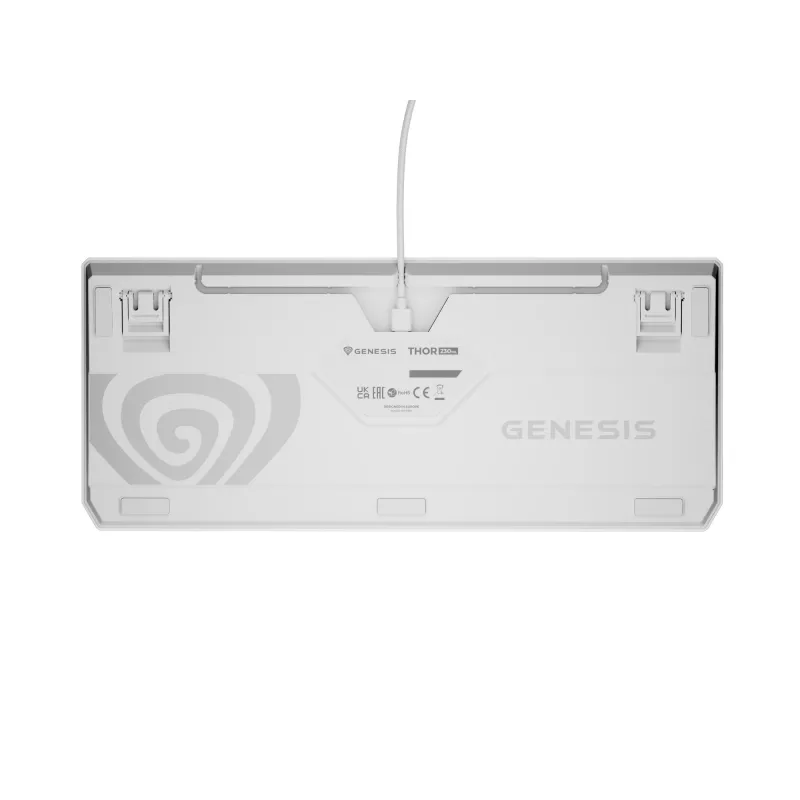 GENESIS Thor 230 TKL belaidė klaviatūra Gaming USB + RF Wireless + Bluetooth QWERTY balta