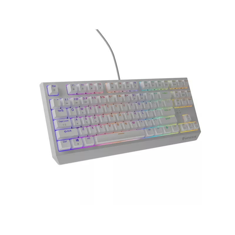 GENESIS Thor 230 TKL belaidė klaviatūra Gaming USB + RF Wireless + Bluetooth QWERTY balta