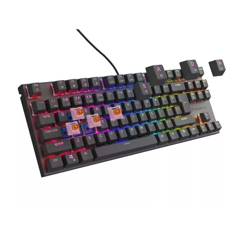 GENESIS Thor 303 TKL klaviatūra Gaming USB QWERTY US International Juoda
