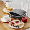 Sumuštinių keptuvė Adler AD 3069 – kompaktiškas sumuštinių presas, 750 W, 2 sumuštiniai, juoda