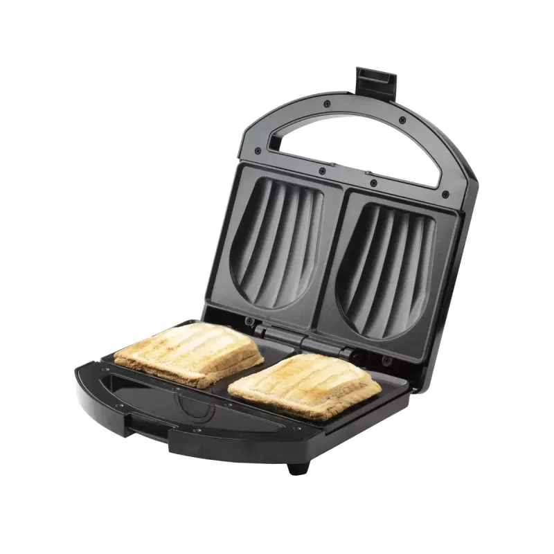 Sumuštinių keptuvė Adler AD 3069 – kompaktiškas sumuštinių presas, 750 W, 2 sumuštiniai, juoda