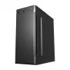 Korpusas FSP CMT160 Midi Tower juodas – ATX/µATX/ITX, 1×3,5 colio + 2×2,5 colio vietos, 1×5,25 colio, USB 3.2 Gen1 Type-A, 173×370×410 mm