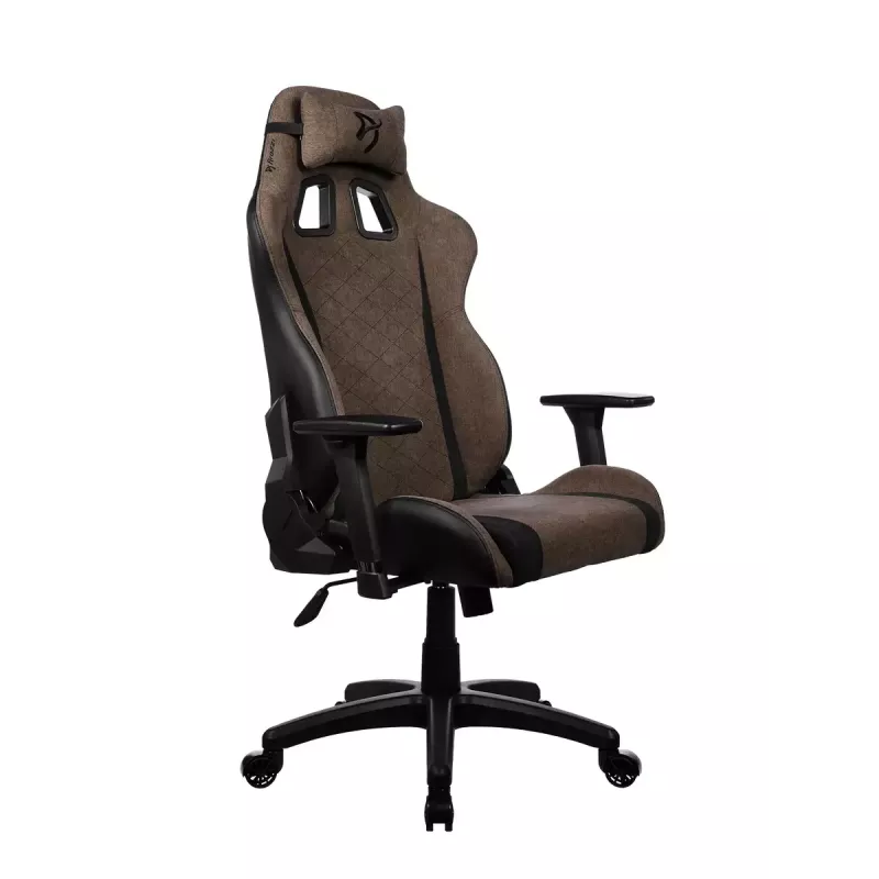 Žaidimų kėdė Arozzi Avanti SoftFabric Brown – audinio apmušalai, ergonomiškas dizainas, reguliuojamas aukštis ir pakreipimas