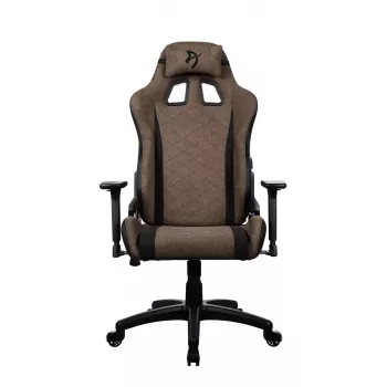 Žaidimų kėdė Arozzi Avanti SoftFabric Brown – audinio apmušalai, ergonomiškas dizainas, reguliuojamas aukštis ir pakreipimas