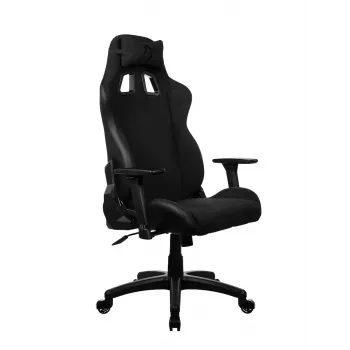 Žaidimų kėdė arozzi Avanti SoftFabric Pure Black – ergonomiška, aukšta nugara, reguliuojamos porankiai, atlošiama