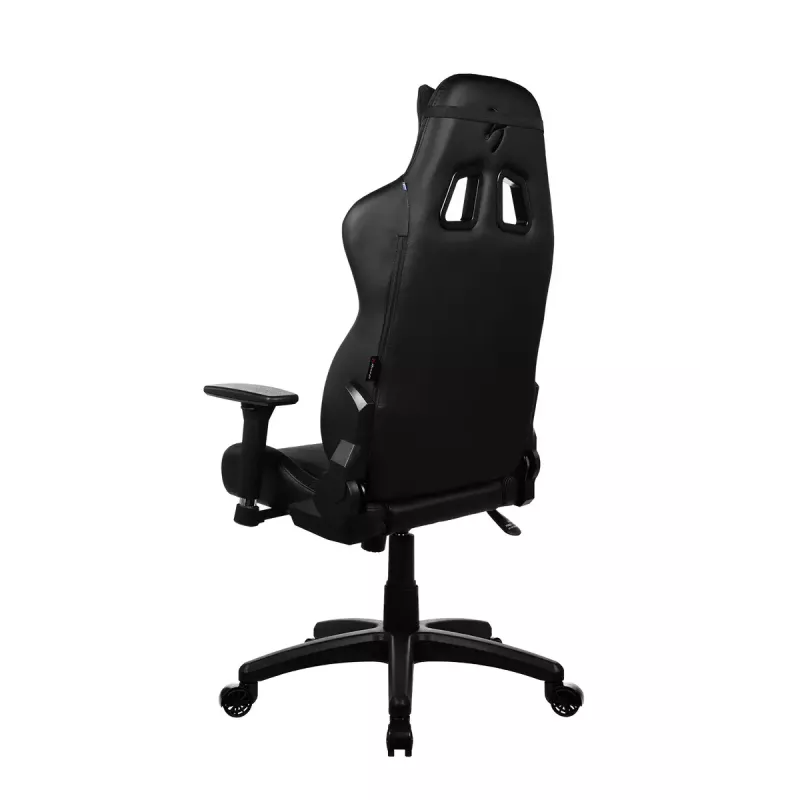 Žaidimų kėdė arozzi Avanti SoftFabric Pure Black – ergonomiška, aukšta nugara, reguliuojamos porankiai, atlošiama